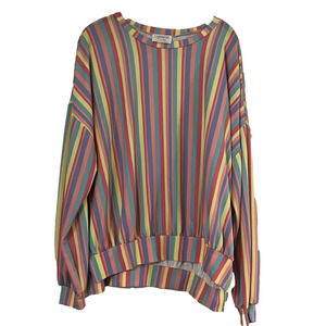 Fantastic Fawn stripe sweater, small 🔵